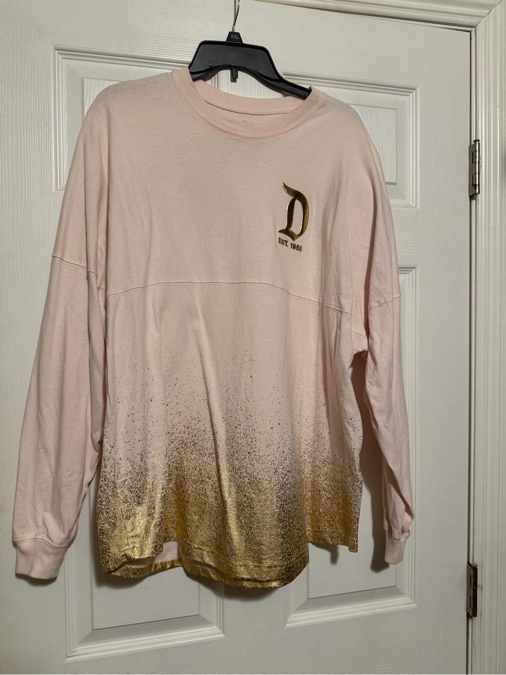 Disney Light Pink and gold spirit jersey